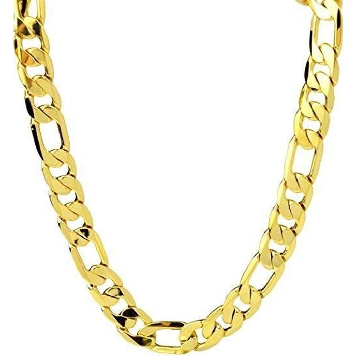 18ct collier en or jaune chaîne de sécurité avec fermoir