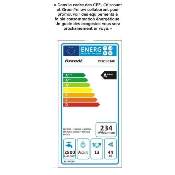  DFH13534X - Lave-vaisselle posable - 13 couverts4