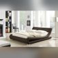 Lit Design Jule Marron 140 Cm Achat Vente Lit Complet Lit Design