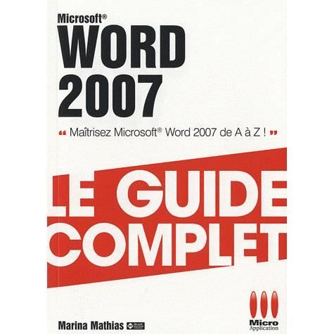 Word 2007 (édition 2011)   Achat / Vente livre Marina Mathias pas