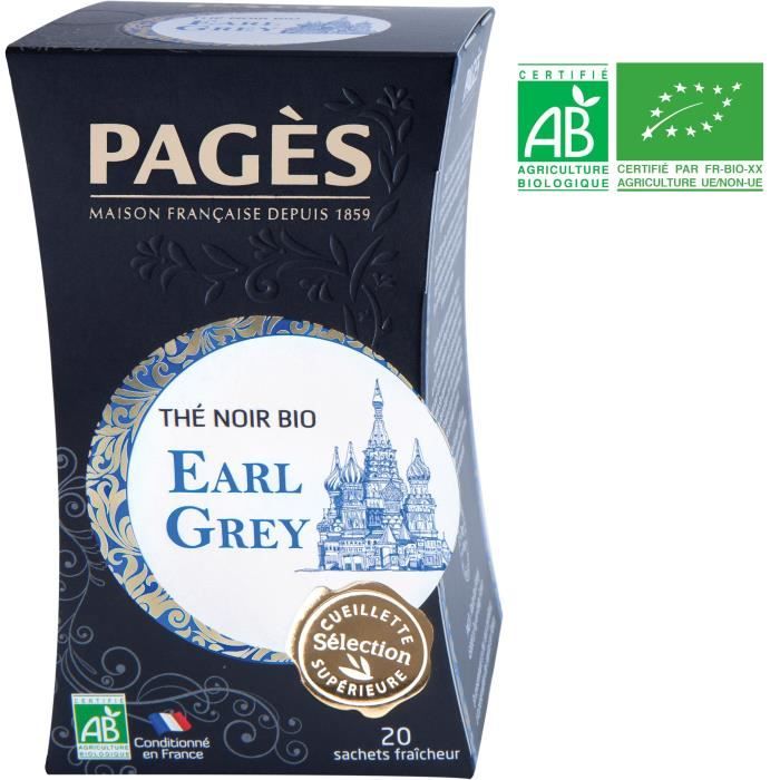 PAGES Thé Noir Earl Grey - Bio
