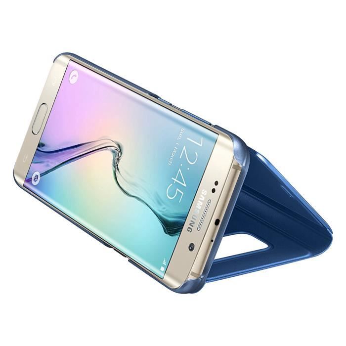 samsung galaxy s6 edge luxe miroir flip clear view coque samsung galaxy s6 edge luxe miroir flip clear view coque