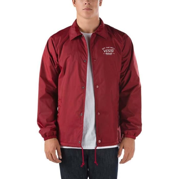 veste vans homme rouge