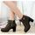 Nouveaux haut talon Bottes Nubuck court en cuir de