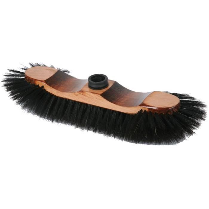 DOMERGUE Balai 1/2 tête bois verni soie noire + douille