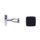 Boutons de manchette - fibre de carbone noire - 16