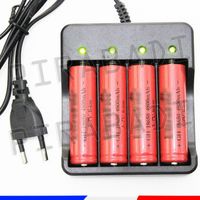 CHARGEUR DE PILES 4 PILES ACCUS RECHARGEABLE 18650 3.7V 4800mAh + CH CHARGEUR DE PILES 4 PILES ACCUS RECHARGEABLE 18650 3.7V 4800mAh + CH