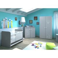 CHAMBRE COMPLÈTE BÉBÉ PETITE SOURIS Chambre Bébé Complète 3 pièces : Lit CHAMBRE COMPLÈTE BÉBÉ PETITE SOURIS Chambre Bébé Complète 3 pièces : Lit