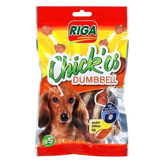RIGA Chick'os Dumbbell Friandises pour chien - Sachet 50 g - Par 5