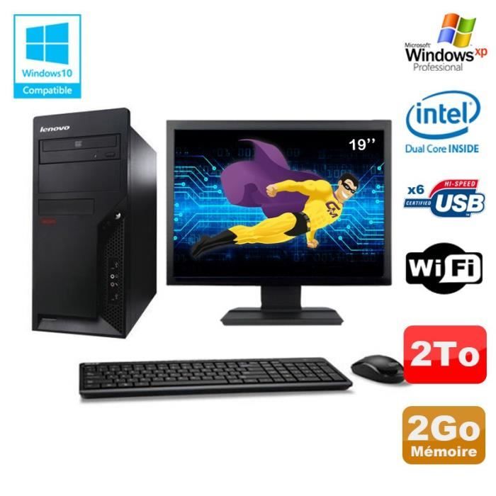 Lot PC Tour Lenovo M58E Intel E5200 2.5GHz 2Go