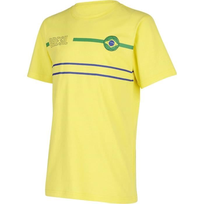 ATHLI-TECH Ensemble Coupe du monde de football Brésil - Enfant Garçon - Jaune