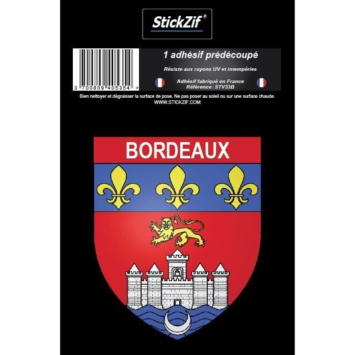STICKZIF 1 Adhésif Blason Bordeaux STV33B