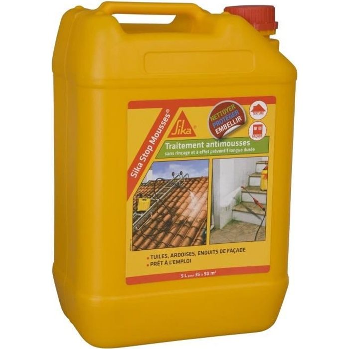 SIKA - Traitement anti-mousses - Multi-surfaces - 5L