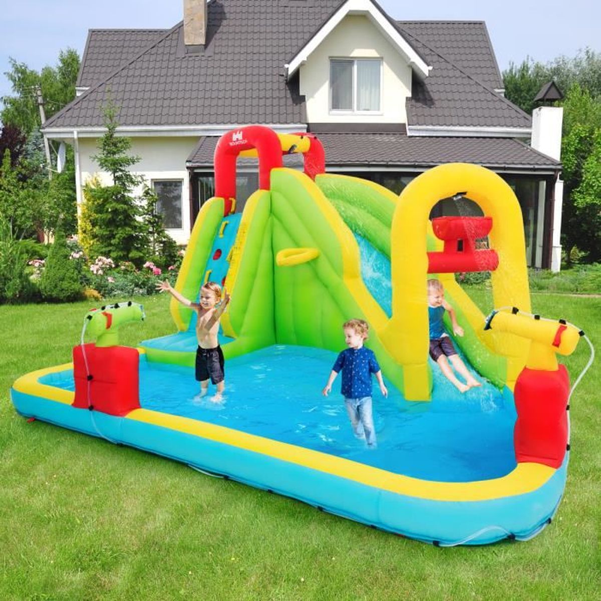 Costway Aire De Jeux Gonflable Pour Enfants Avec Toboggan à Leau