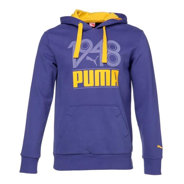 PUMA Sweat à capuche Fun S Casual Homme - Bleu
