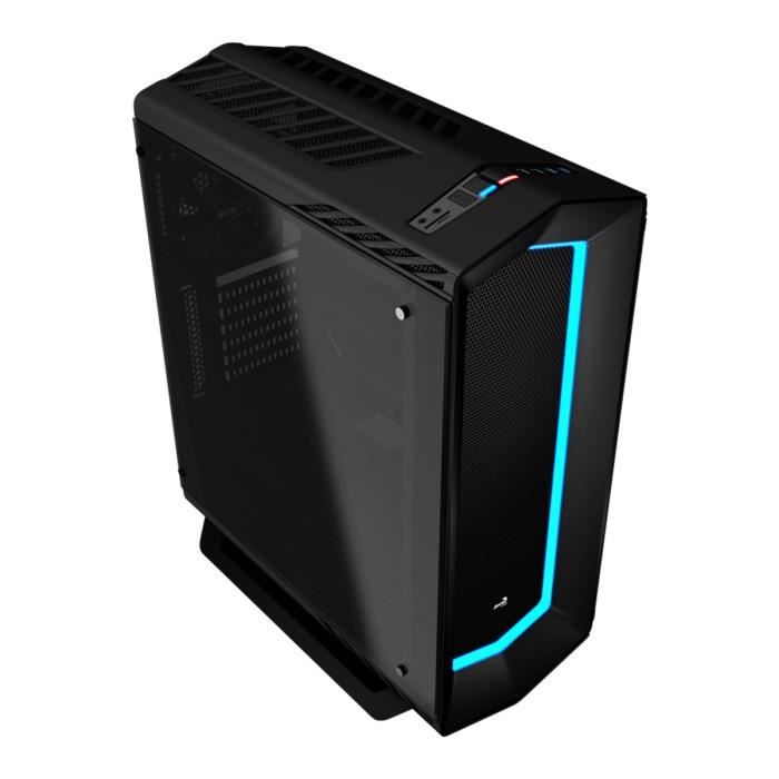 Aerocool Boîtier PC P7-C1 BG - Noir - Moyen Tour - Fenêtre en verre trempé