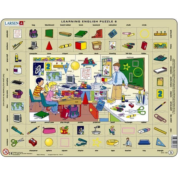Puzzle Apprendre l Anglais Ecole 70 pieces Puzzle Learning English