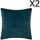Coussin velours bleu