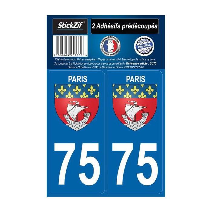 STICKZIF 2 Autocollants City 75 Paris SC75
