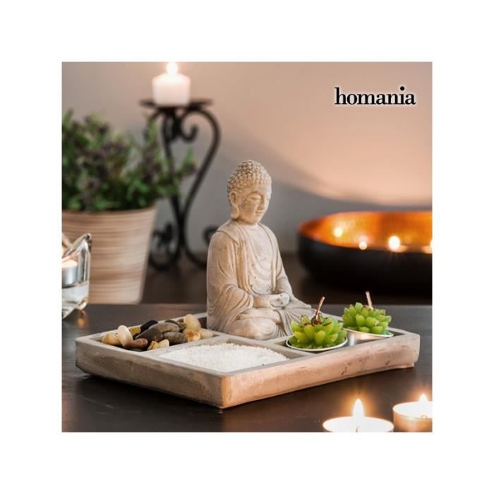 Jardin Zen Bouddha & Bougeoirs Lotus 36cm - Le Monde d'Isis