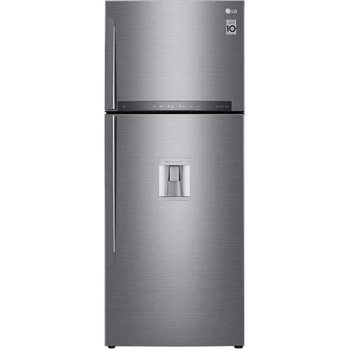LG GTF7043PS - Réfrigérateur congélateur haut - 438L (321+117) - Froid ventilé A++ - L70m x H178cm - Inox
