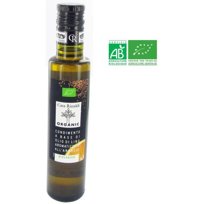 Huile de lin à l'orange - 250 ml