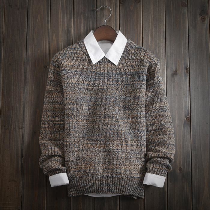 Pour Pas Homme Roul Col Pull Achat Cher Rouge D'hiver Marron 5jc4RALq3