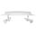 Luminaire Plafonnier Rampe blanc et argent 2 Spots