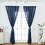 Solide Couleur Transparent Tulle Fenêtre Sheer écran Rideaux - 
