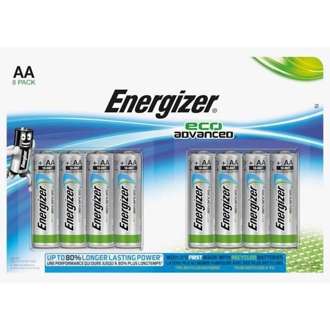 ENERGIZER 8 Piles EcoAdvanced LR06/AA