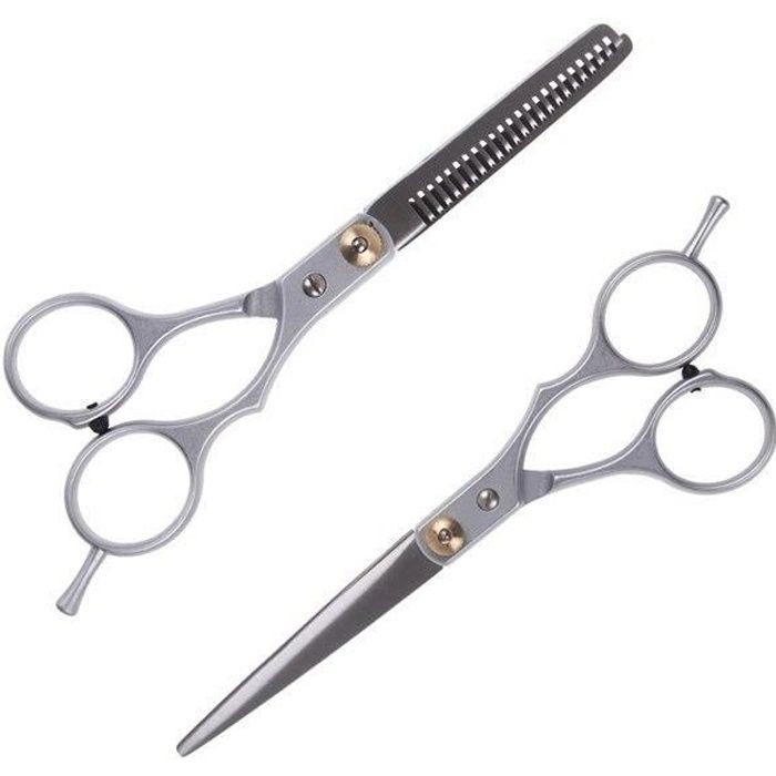 Ciseaux à Effiler Coiffeur | Longueur 150 Mm | Lame Acier Inoxydable | Repose-doigt | Pour Barbe Et Cheveux
