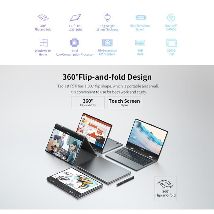 Teclast F5R Laptop écran tactile 360°1