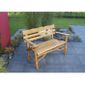 Banc banquette 2 places salon de jardin bois chêne foncé MOSEL ... Banc banquette 2 places salon de jardin bois chêne foncé MOSEL ...
