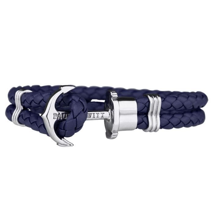 PAUL HEWITT Taille PHREP Ancre d\u0027Argent Bracelet Marine XL (20 cm)