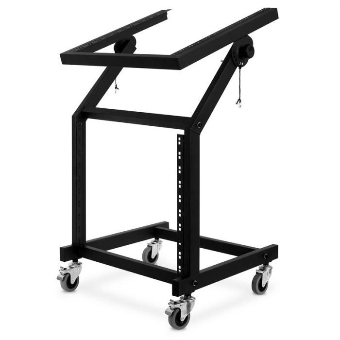  Rack  Stand  48cm 19 21U inclinable roulettes mobilier 