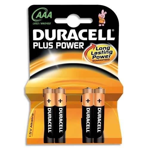 Duracell Plus - Blister de 4 pile LR03 AAA
