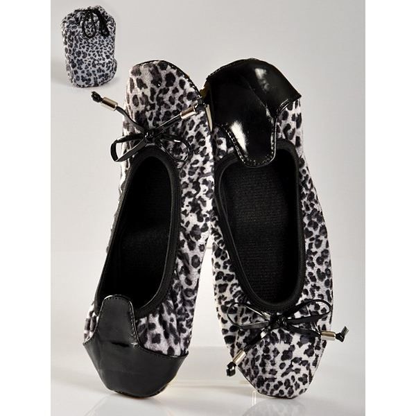 BALLERINES + SAC NOIR T.36   142143 NOIR/LEOPARD