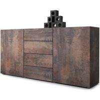 BUFFET - BAHUT Buffet commode Massa en coloris Acier Antique BUFFET - BAHUT Buffet commode Massa en coloris Acier Antique
