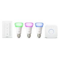 AMPOULE INTELLIGENTE PHILIPS HUE Kit de démarrage 3 ampoules White&Colo AMPOULE INTELLIGENTE PHILIPS HUE Kit de démarrage 3 ampoules White&Colo