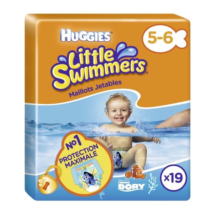 HUGGIES Maxi Pack Little Swimmers Taille 56 19 Couches de bain