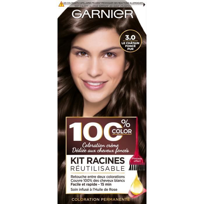 Garnier Mini Kit Coloration Permanente 100 Brun Racine Châtain