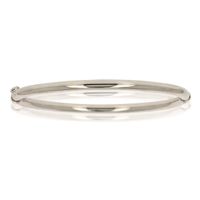 BRACELET - GOURMETTE Bracelet Jonc Rigide Lisse En Or Blanc 18 Carats BRACELET - GOURMETTE Bracelet Jonc Rigide Lisse En Or Blanc 18 Carats