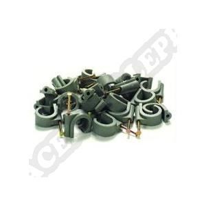 VOLTMAN Lot de 20 attaches professionnelles - Diam?tre 16 mm? - Gris