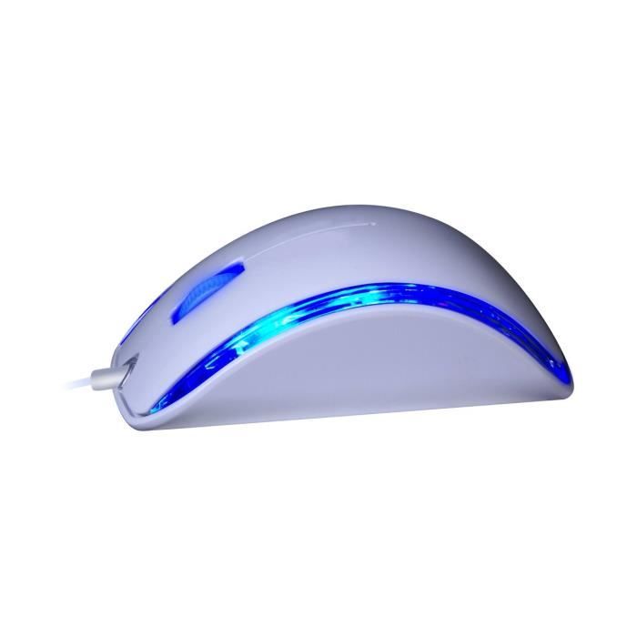 ADVANCE Souris S-1030WT - Filaire - Optique - 3 Boutons - 1000 DPI - PC - Blanc
