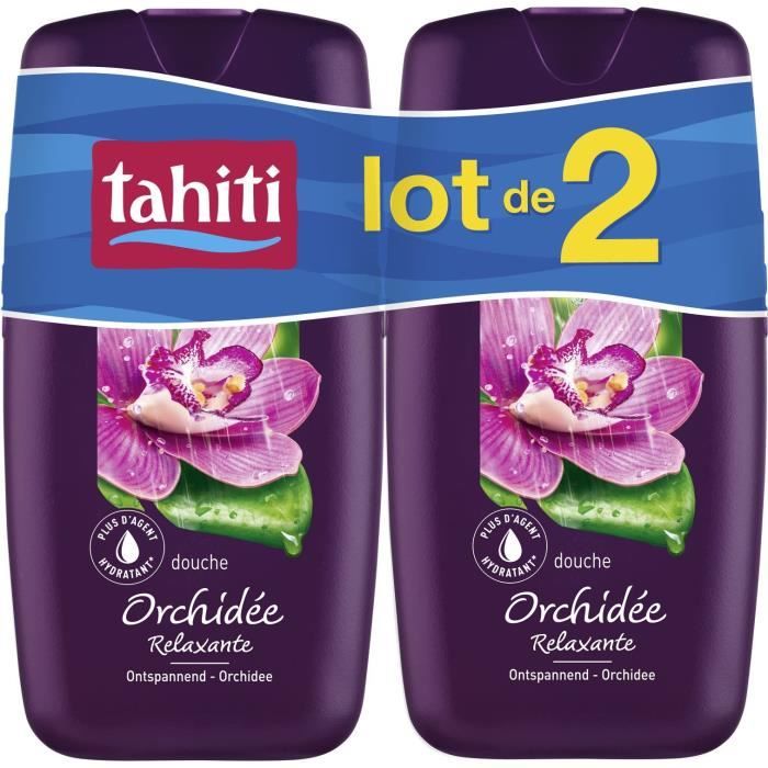 Gel douche Orchidee Relaxante Tahiti - les 2 flacons de 250 ml