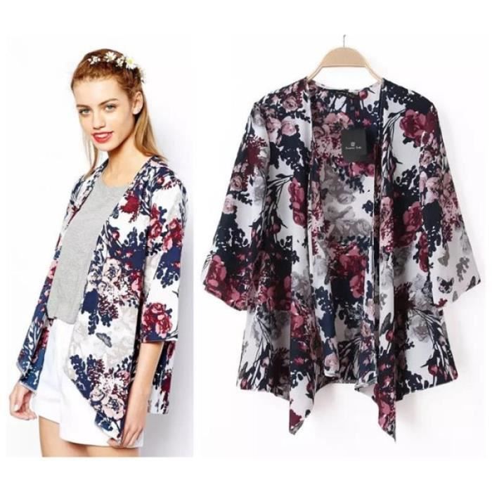 Vintage Femme Hippie Vrac Style Kimono Veste Manteau ...