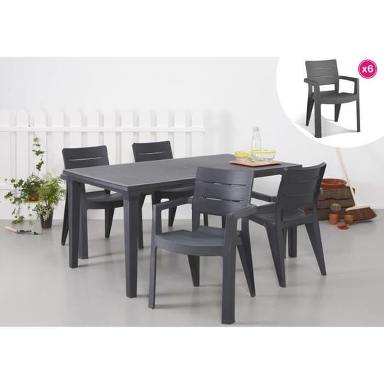 Allibert salon de jardin + 6 fauteuils anthracite - Achat / Vente ... Allibert salon de jardin + 6 fauteuils anthracite - Achat / Vente ...