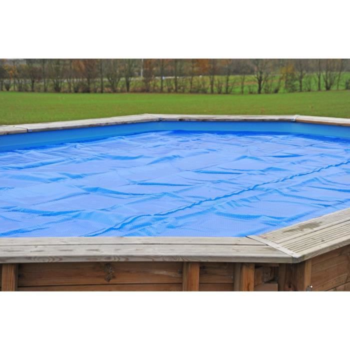SUNBAY Bâche été à bulles pour piscine ovale en bois Sevilla - 8,72 x 4,72 x 1,46 m