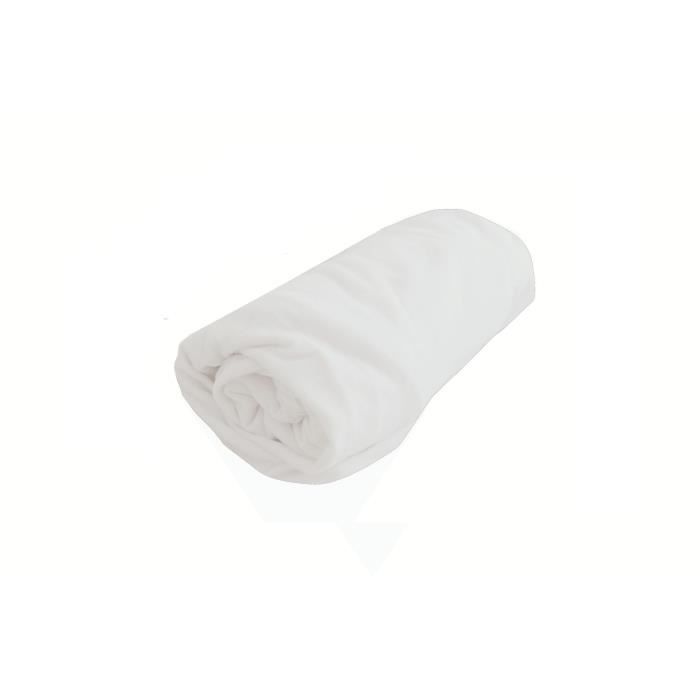 DOUX NID Drap-housse en jersey - Blanc - 40x80 cm