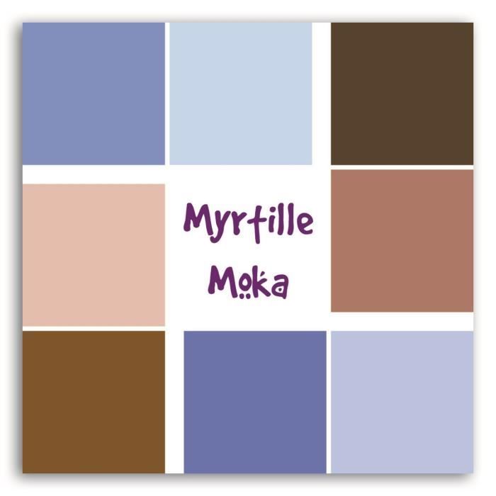 TOGA 20 Feuilles Cartonnées Sorbet Moka Myrtille - 30x30 cm